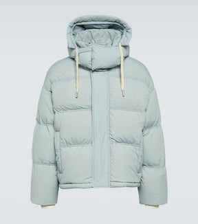 Technical canvas down jacket