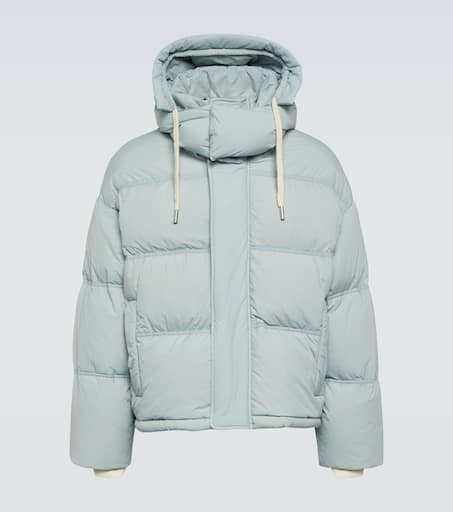 Technical canvas down jacket