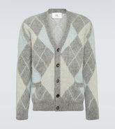Argyle wool-blend cardigan