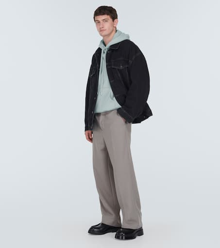 Logo cotton jersey hoodie