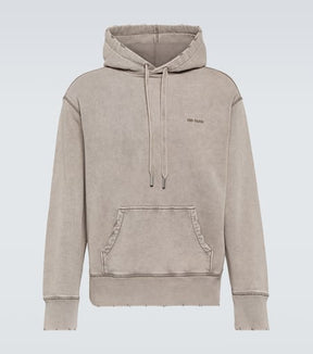 Logo cotton jersey hoodie