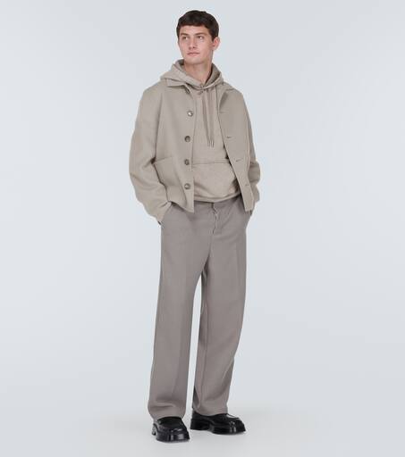 Logo cotton jersey hoodie