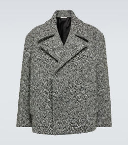 Embellished bouclé wool-blend jacket