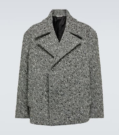 Embellished bouclé wool-blend jacket