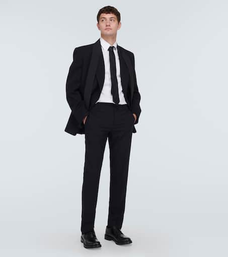Wool-blend pants