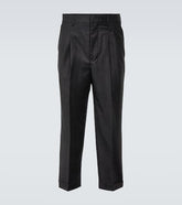 Wool tapered pants