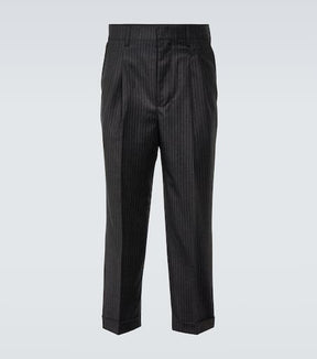 Wool tapered pants