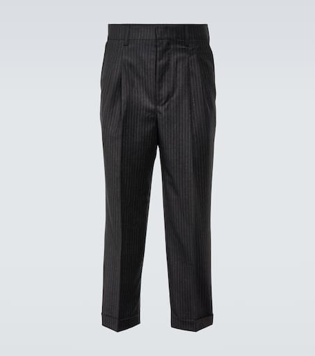 Wool tapered pants