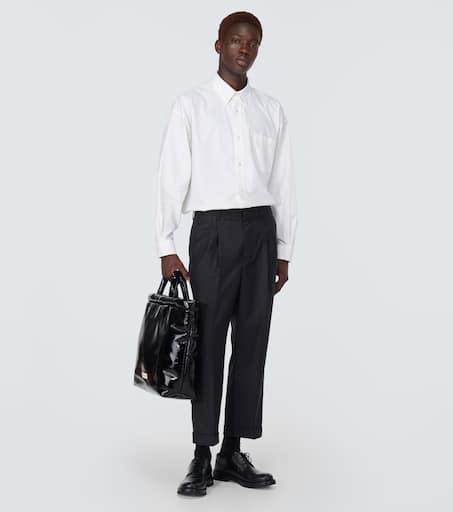 Wool tapered pants