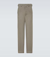 Wool-blend straight pants