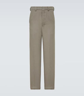 Wool-blend straight pants