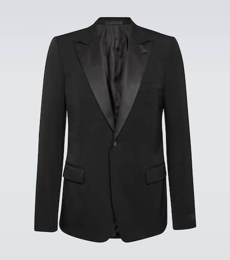 Single-breasted wool tuxedo jacket