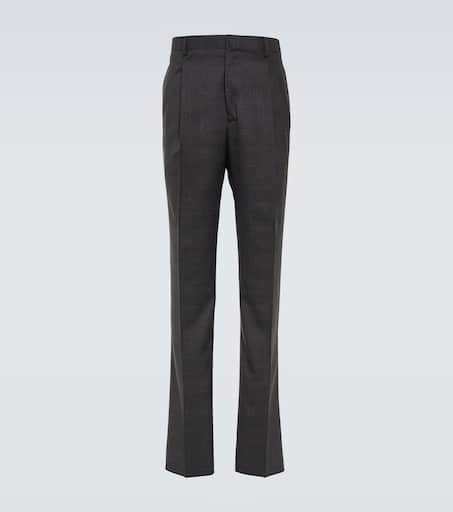 Straight-leg virgin wool pants