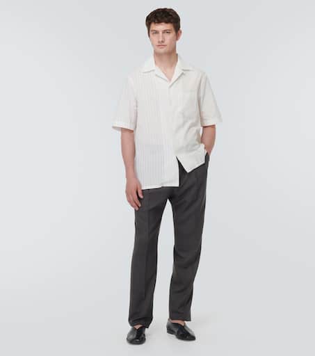 Straight-leg virgin wool pants