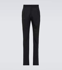 Wool straight pants