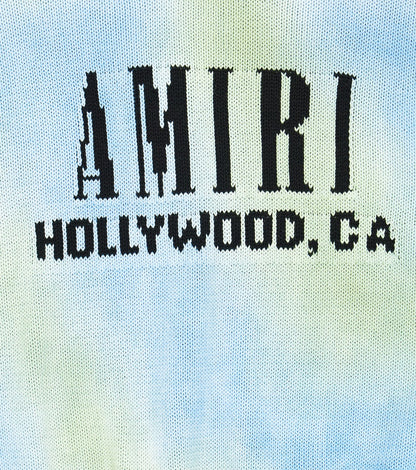 Logo tie-dye wool sweater