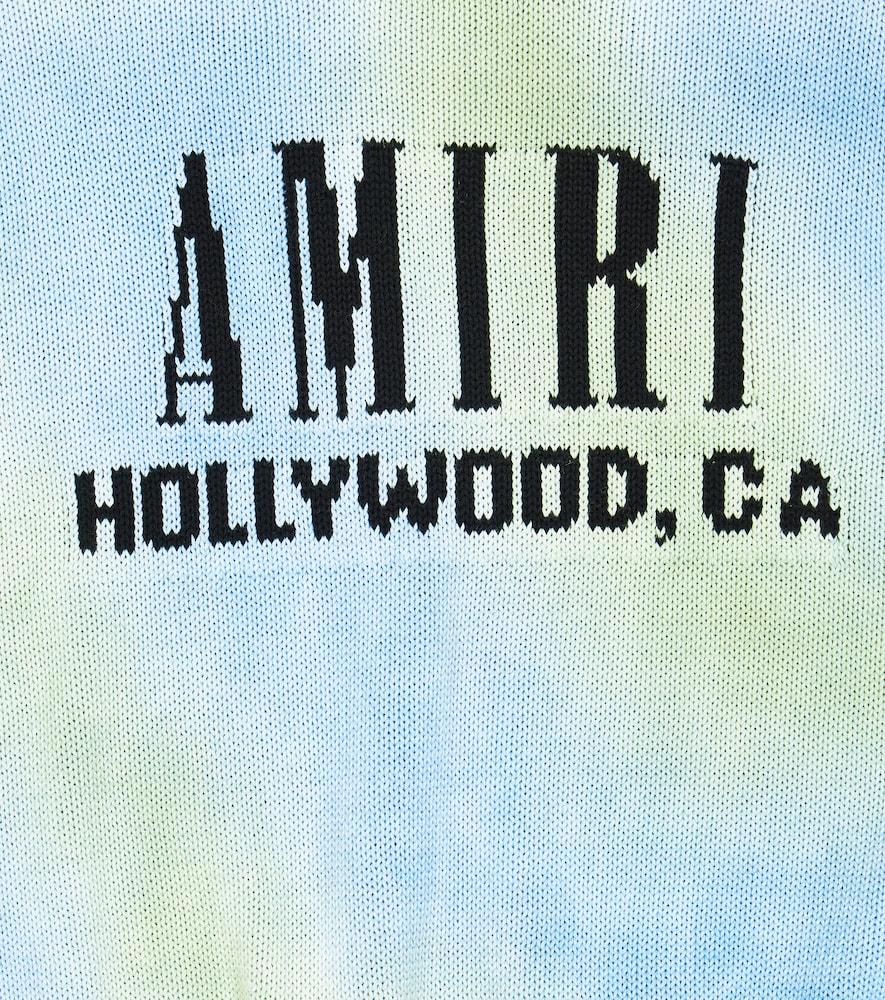 Logo tie-dye wool sweater