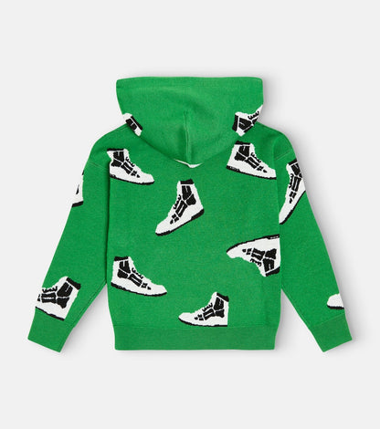 Skel Top intarsia wool hoodie