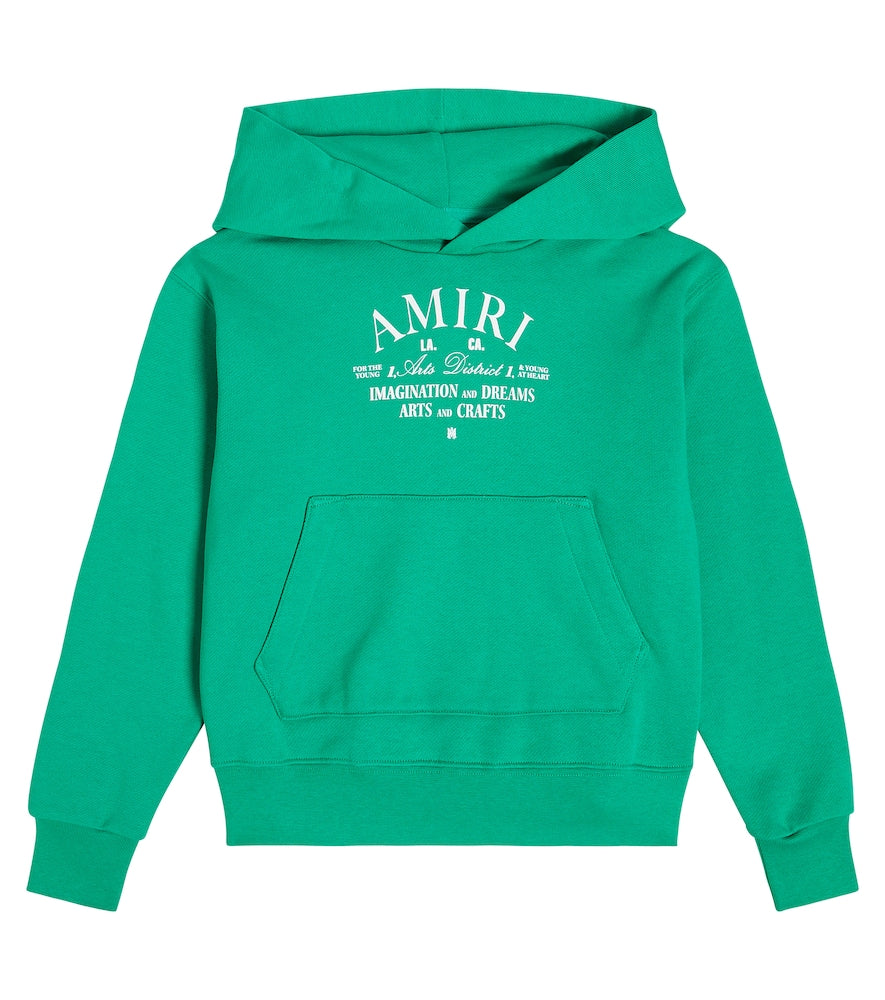 Printed cotton hoodie