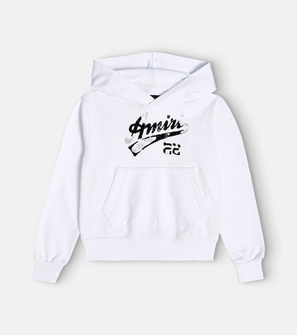 Printed cotton hoodie