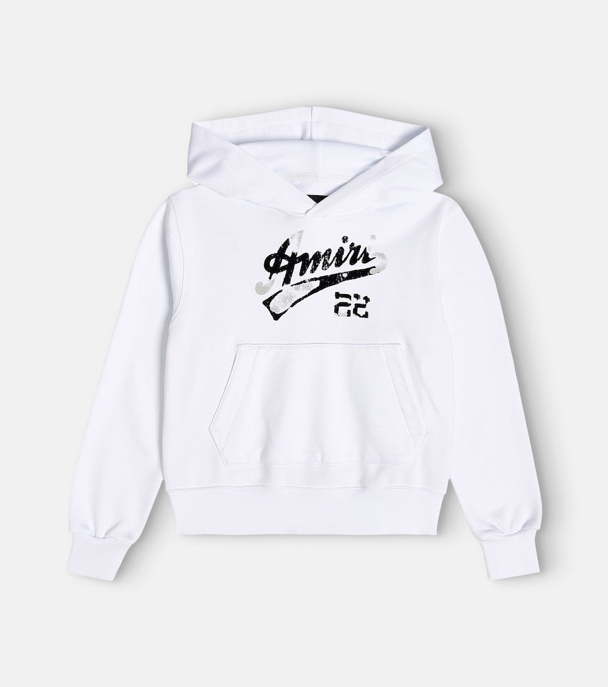 Printed cotton hoodie