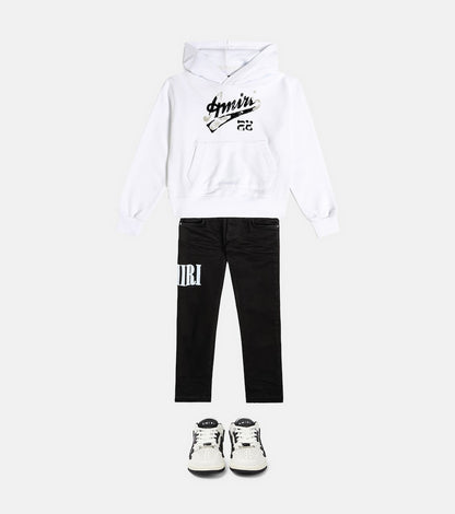 Printed cotton hoodie