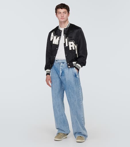 Satin varsity jacket