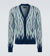 Argyle mohair-blend cardigan