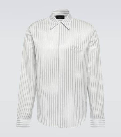 Cotton pinstripe poplin shirt