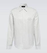 Cotton pinstripe poplin shirt