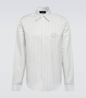 Cotton pinstripe poplin shirt