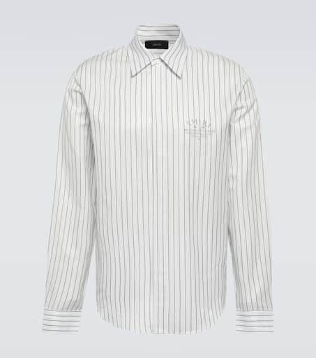 Cotton pinstripe poplin shirt