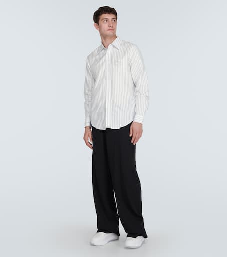 Cotton pinstripe poplin shirt