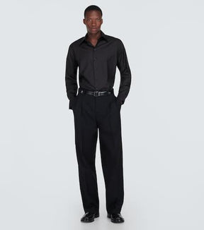 Silk-wool blend shirt