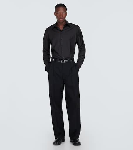 Silk-wool blend shirt