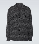 Logo jacquard cotton-blend overshirt