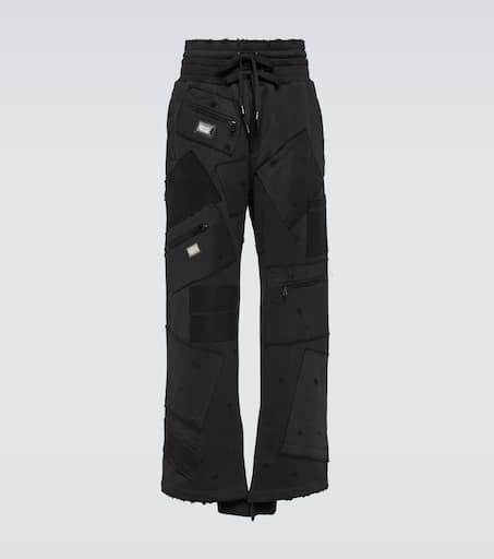 Logo tag jersey jogging pants