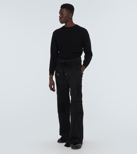 Logo tag jersey jogging pants