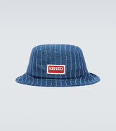 Logo denim bucket hat