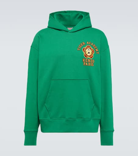 Printed cotton hoodie