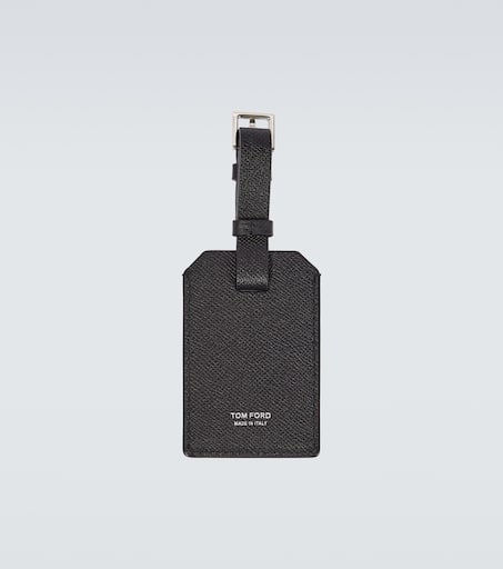 Leather luggage tag