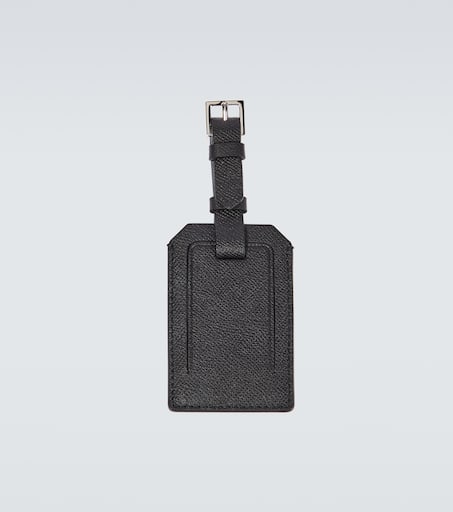 Leather luggage tag