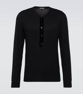 Satin Henley shirt