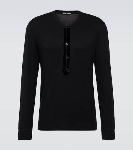 Satin Henley shirt