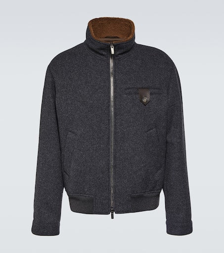 Wool bomber jacket
