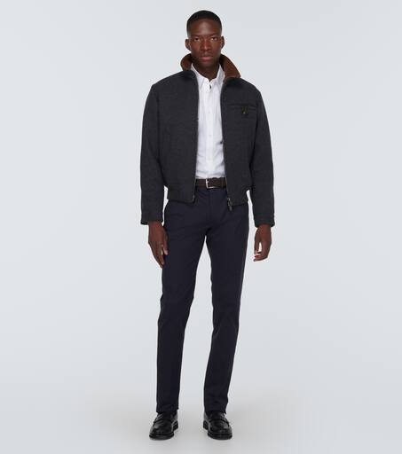 Wool bomber jacket