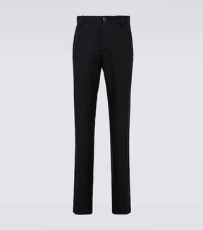 Wool straight pants