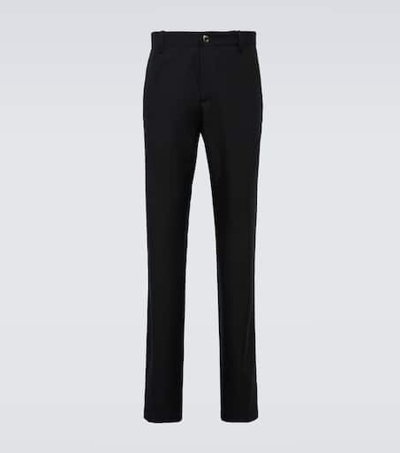 Wool straight pants