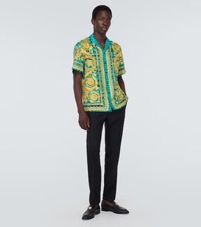Wool straight pants