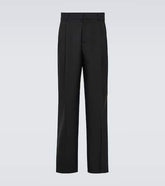 Wool straight pants